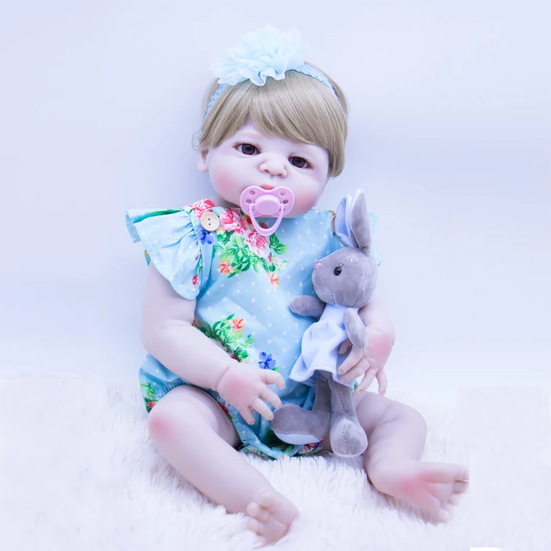 

Fine handmade silicone reborn babies dolls newborn baby with 1pc mini plush toy realistic bebes gift for girl 2019 Christmas