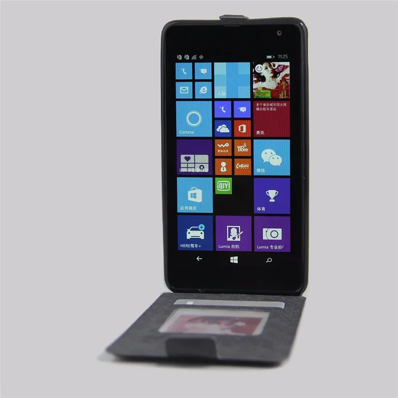 For Lumia 535 Case Luxury Wallet PU Leather Back Cover Case For Microsoft Nokia Lumia 535 Case Flip Phone Protective Bag Skin (2)