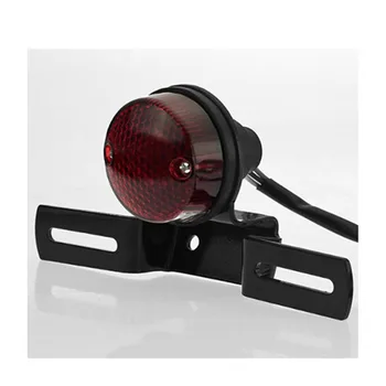 

red lighting Rear indicator Black Motorbike Brake Lamp for yamaha harley vintage moto Taillight cafe racer Motorbike Tail Light