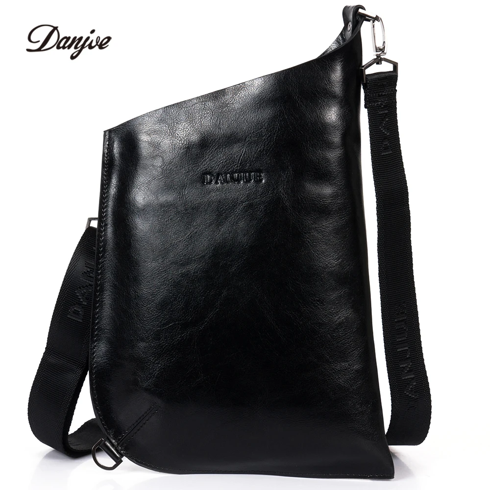 

DANJUE Genuine Leather Men Messenger Bag Italian Style Crossbody Bags New Brand Leisure Man Bag Hobos Style Daily Bag Men