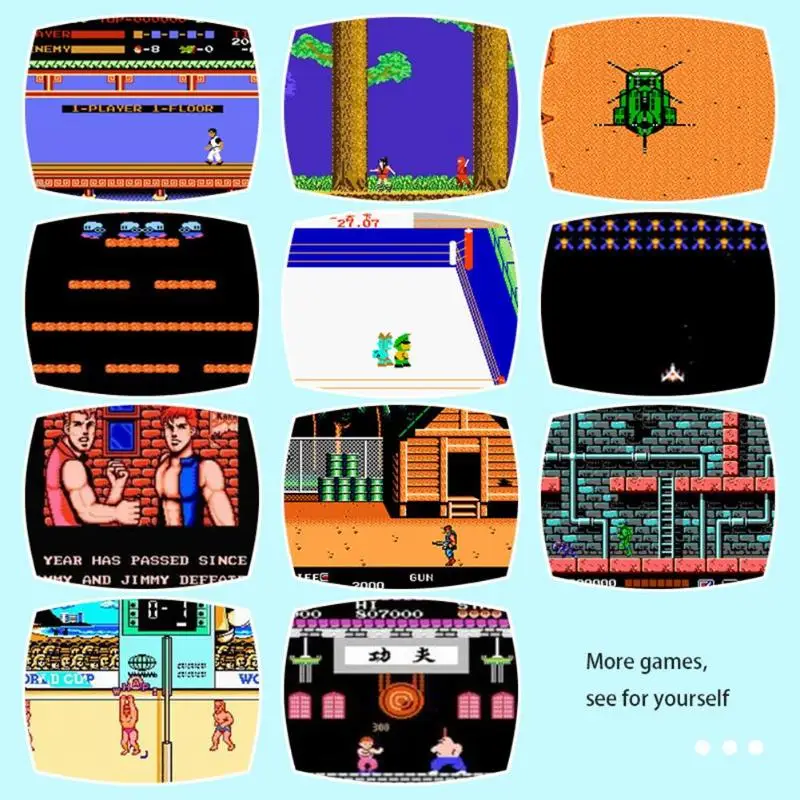 Built-in 500/620 Games Video Console 8Bit Mini TV Handheld Retro Game Console Handheld Retro Gaming Player AV Out Dropshipping
