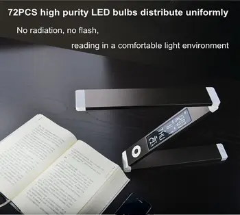 

[Seven Neon]20sets 8W 72leds dimmable touchable patent design+calendar+temperature led desk lamp,led desk child reading lamp