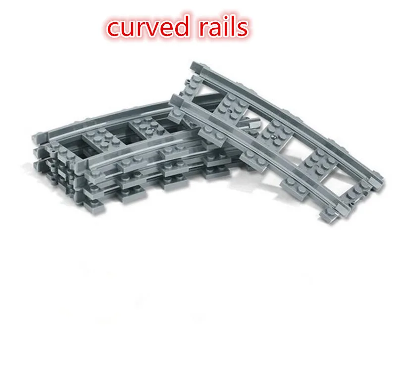 

New City series the curved rails Model Building Blocks set Compatible 4520 Classic train Tracks education Toys