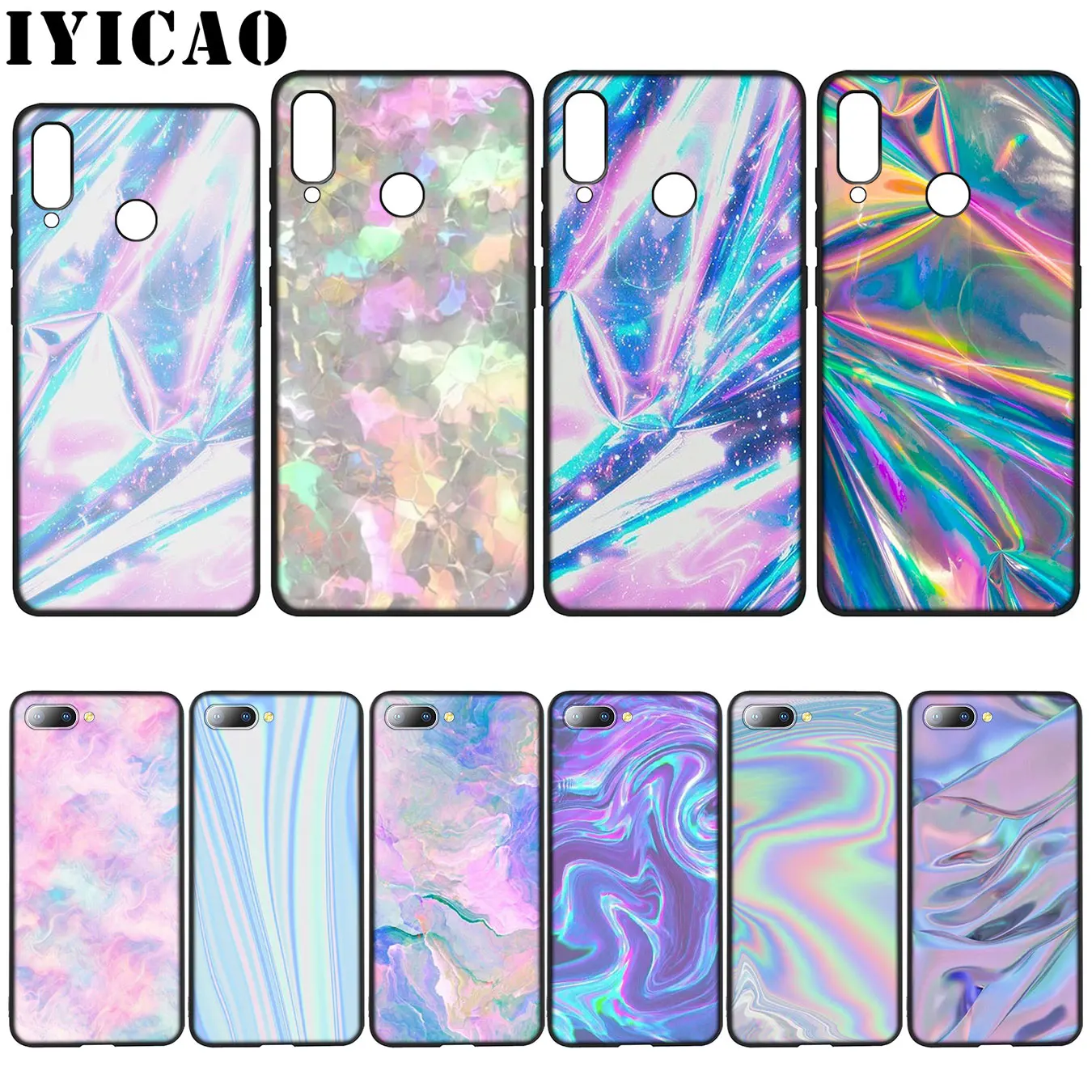 IYICAO Pastel Metallic Tumblr High Quality Soft Case for Huawei Y7 Y6 Prime Y9 2018 Honor 8C 8X 8 9 10 Lite 6A 7C 7X 7A Pro |