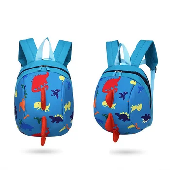 

3D Dinosaur Cartoon School Bag Backpack Toddler Anti-lost Band Kids Animal Bag For Girls Boys