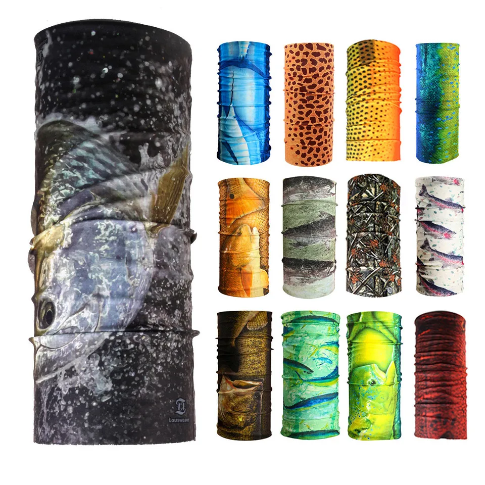 

Maximumcatch Multi Colors Fly Fishing Headwear 22 Fish Patterns Fishing Scarf Bandana Outdoor Sports Face Mask