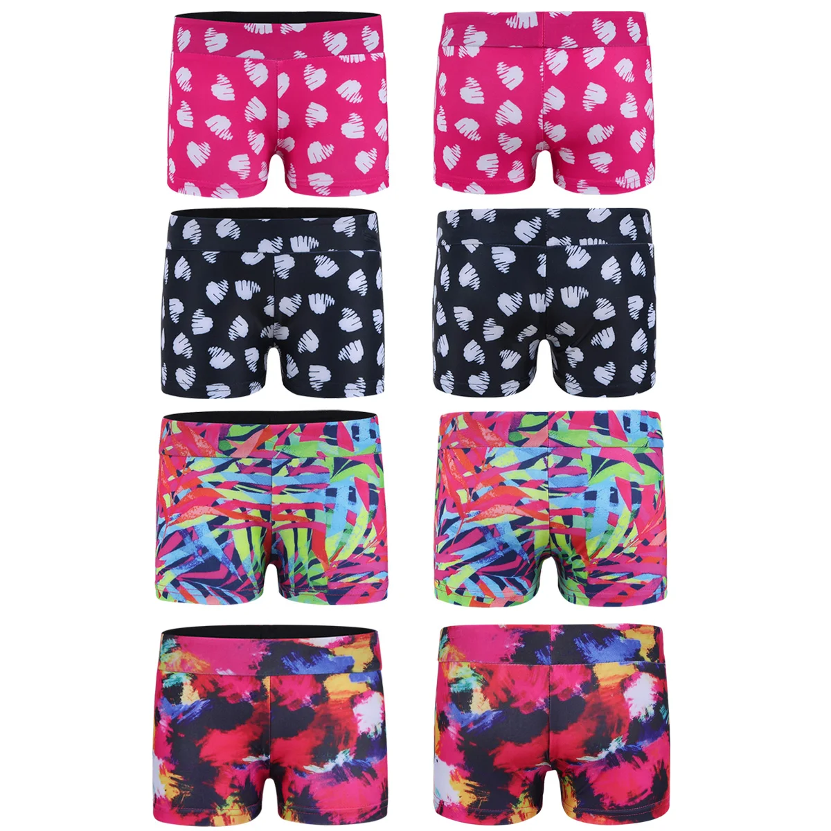 Girls Children Dance Short Boxer Pants Child Kids Beach Shorts Casual Sport Short Swimming Gymnastic Workout Wear Swimsuit Sets