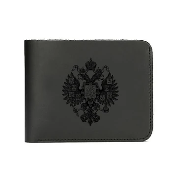 

Engraved Name Slim Card Wallets Men Engraved Russia Eagle Wallet Men Small Purse Vintage Crazy Horse Leather Wallet and Purses