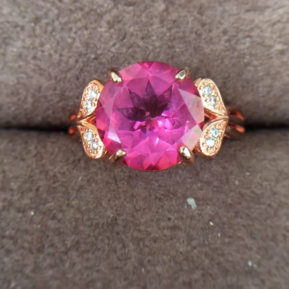 

Natural powder toppas jewelry ring No impurity, no crack, no black spot.