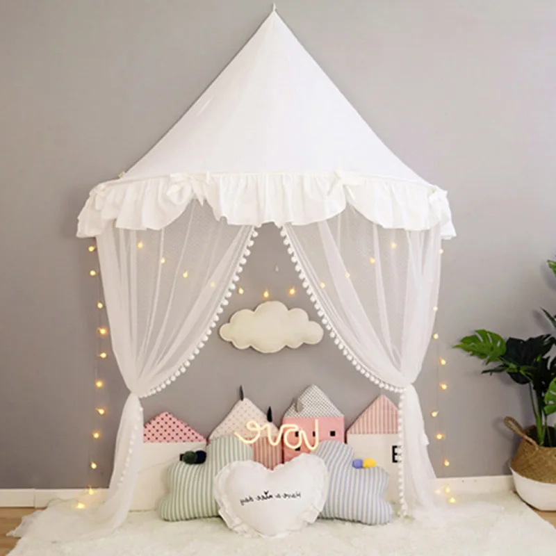 Rosa diuspeed zanzariera bambini Dome Fantasy Champion netzvorhaenge giocare tenda letto Canopy moskitonetzbetten con punte tonde Baby Boys Girls Giochi casa per bambini Giocare leggere 