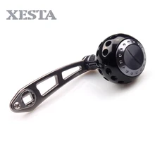 XESTA катушка из алюминиевого сплава ручка Рыболовная катушка Аксессуар подходит для Abu и Daiwa отверстие 8x5 мм черная левая и правая рука может обменять