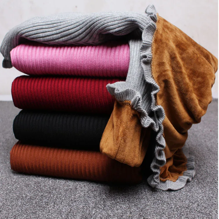 

2019 Women Autumn Winter Sweaters High Elastic Slim Warm Plus Fleece Tight Bottoming Sweater Women Elegant Knitted Pullover 2053