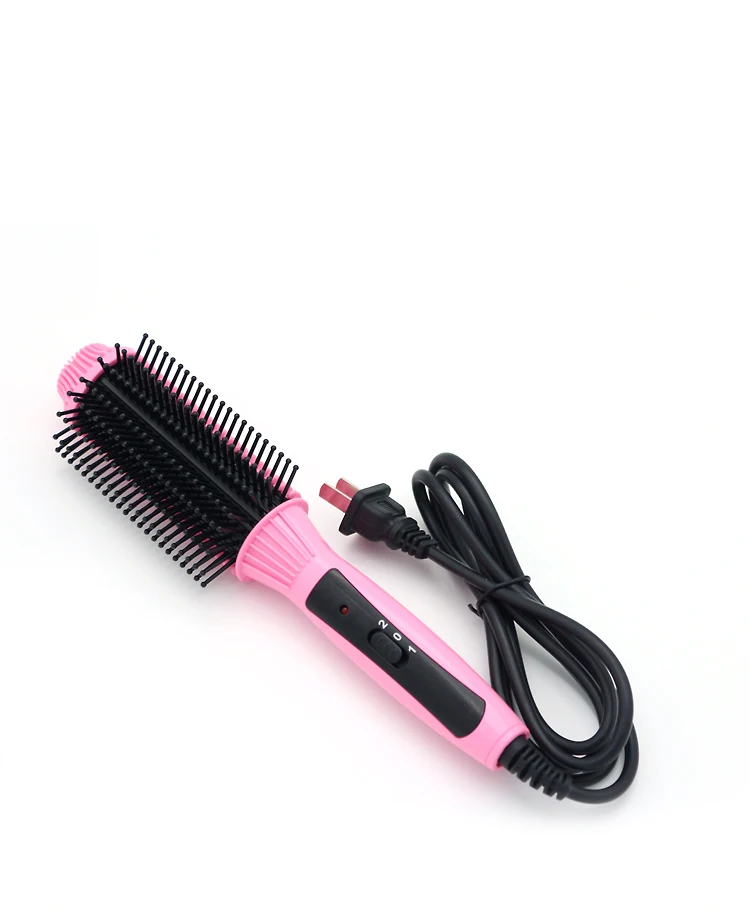 2-в-1 выпрямитель для волос расческа для волос щетка для завивки волос professional белый розовый красный Электрический Плойка для завивки волос