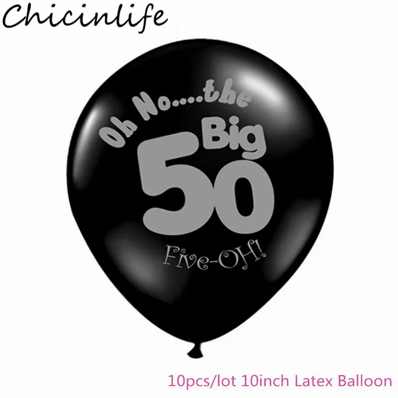 Chicinlife 30/50th/60th с днем рождения Photo Booth Prop юбилей день Рождения Вечеринка мужчина женщина стиль подарок смешной декор поставки - Цвет: Black 50