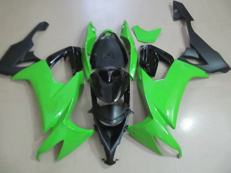 Мотоцикл Обтекатели для KAWASAKI ZX10R 2008-2010 2009 ABS пластик литлитьевая форма полный комплект кузовных деталей обтекатель комплект зеленый