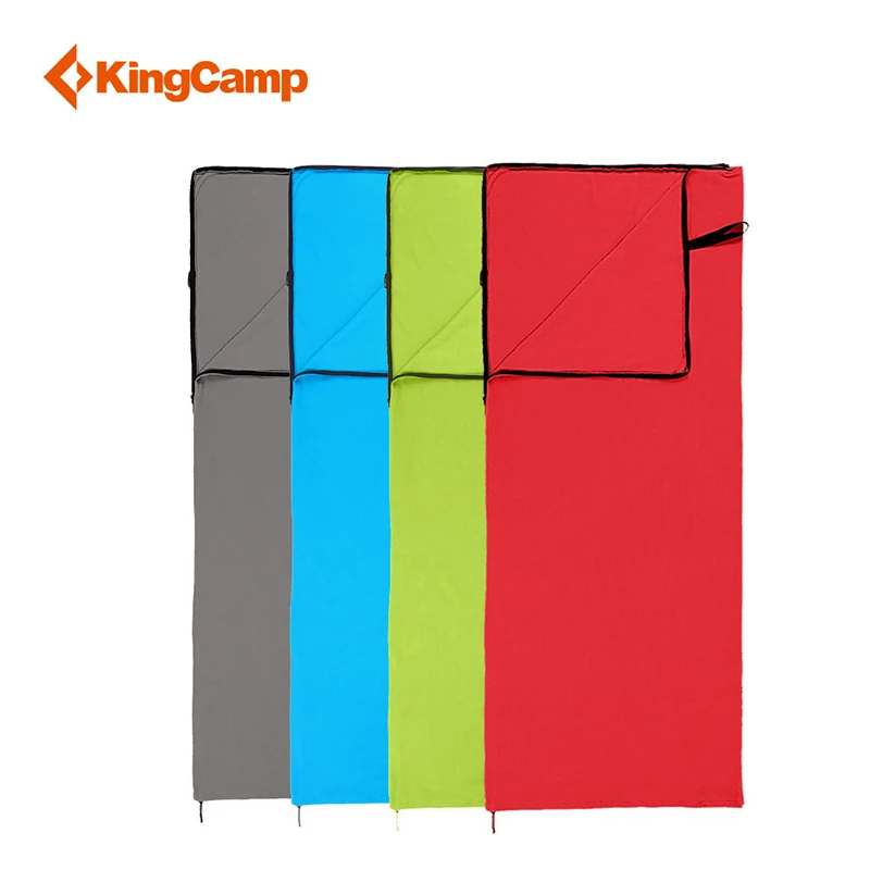 Флисовый спальный мешок KingCamp для взрослых, Одноместный конверт на весну и осень, теплый Многофункциональный Спальный мешок 180x75 см, уютные спальные мешки для ленивых