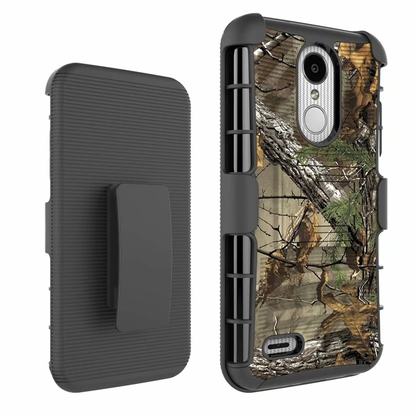 Для LG aristo 2/LV3 2018 чехол Гибридный Heavy Duty 3 в 1 военный Камуфляжный жесткий