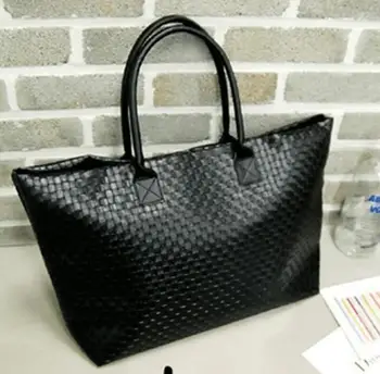 

2018 new women's bag woven large bag commuter leisure bag lady handbag casual tote