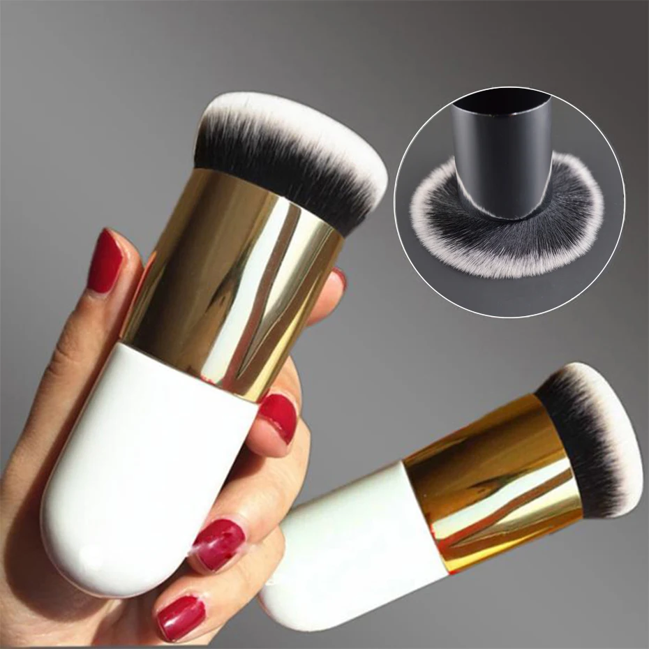 

Professional Cute Chubby Foundation Brush New Makeup brushes Powder Cosmetic Make up Brush Portable BB Flat Cream face brush