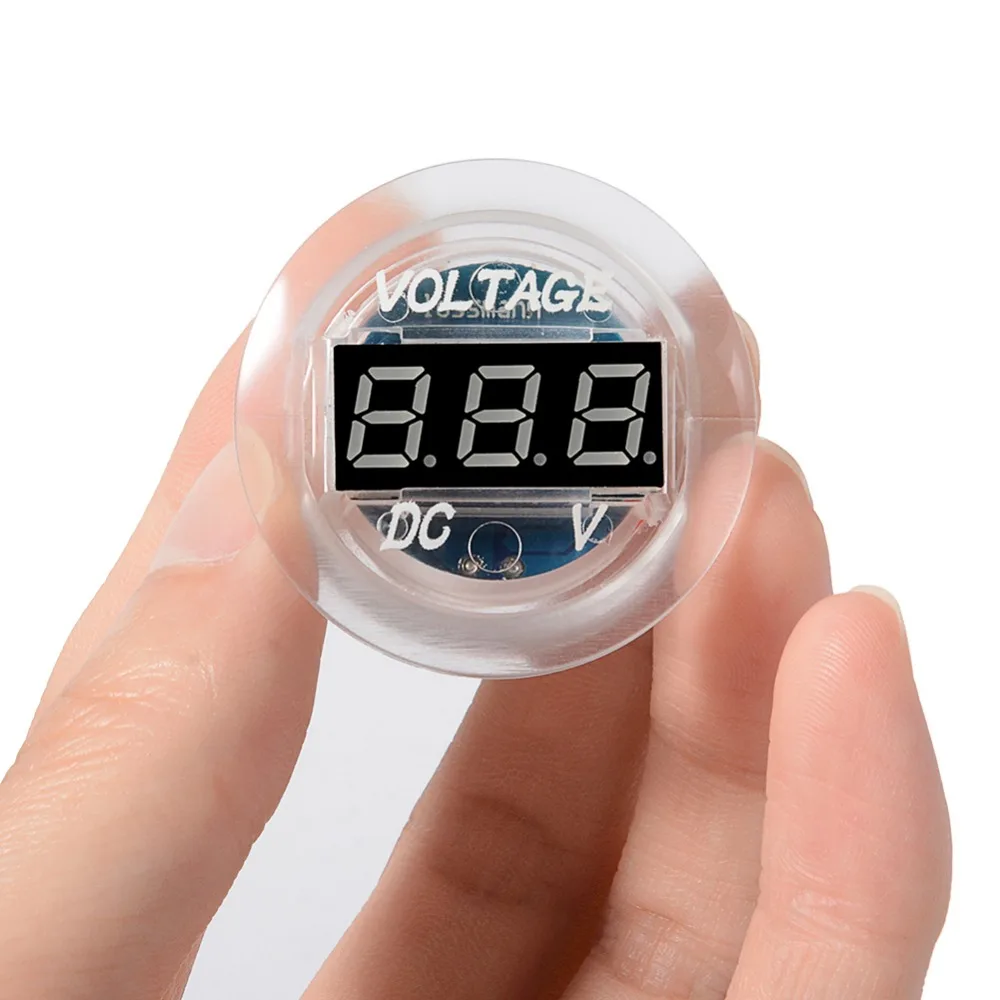 Цифровой вольтметр со светодиодной панелью для автомобиля и мотоцикла|voltmeter