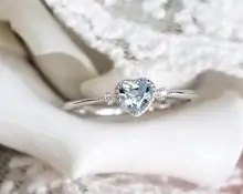 Novo popular direto da fábrica de cristal de zircão anel jóias moda Europeus e Americanos Simples Anéis De Cristal Coração Para Mulheres anéis(China)