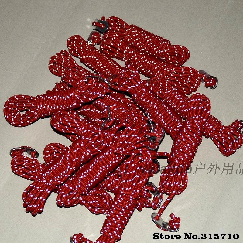 

4pcs/1Lot 3.5m Reflective Wind Rope 5mm Top Outdoor Sun Shelter Awning Camping Nightlight Windproof Noose Tent Rope