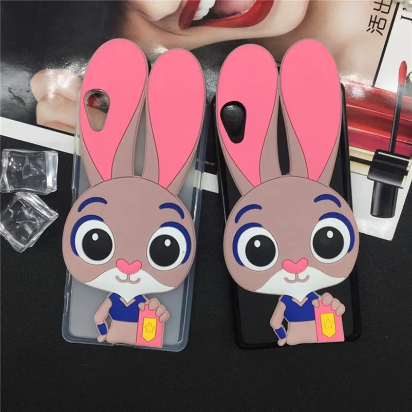 

Lovely Cartoon Rabbit Case for Sony Xperia L1 G3311 G3312 G3313 Soft TPU Phone Cases Back Cover 3D Funda Pink Coque