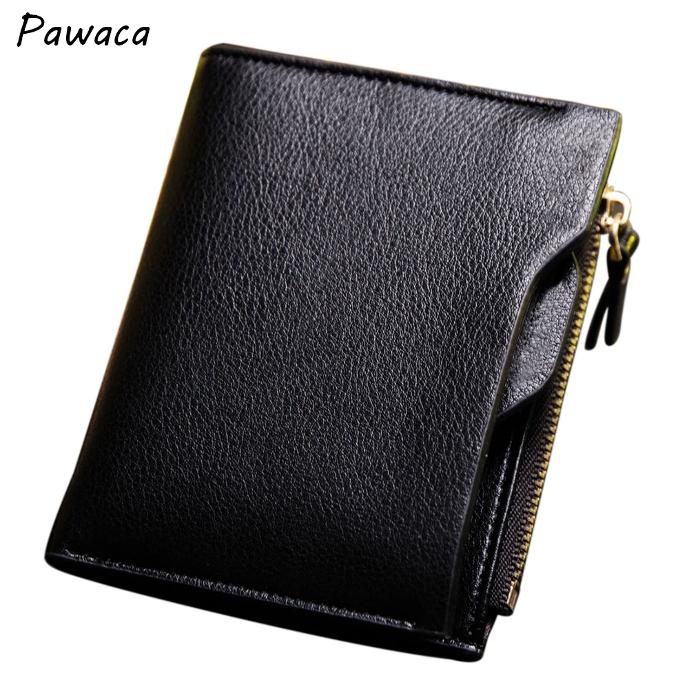 

Male Leather Wallet RFID blocking Card Holder Money Magnetic Clamp for Money Small Purse Anti Theft Wallet for Men