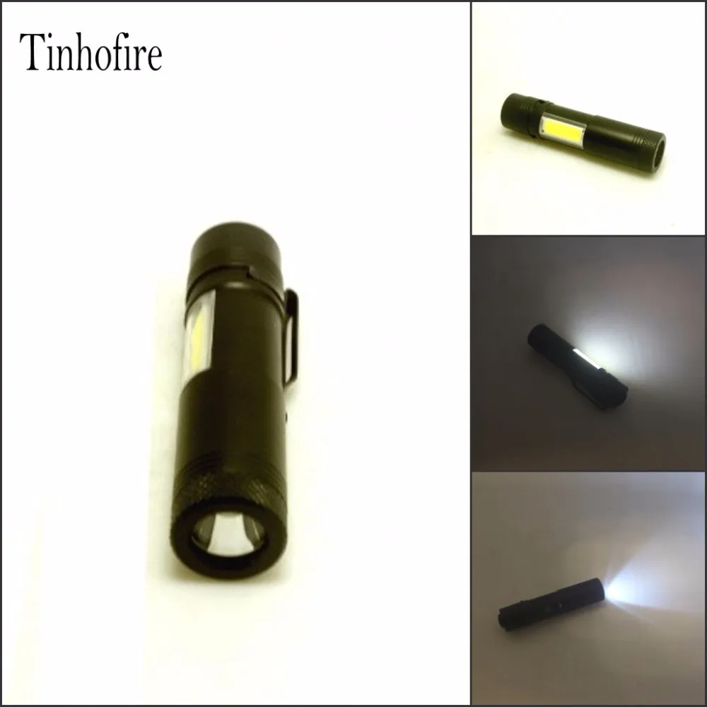 

New Mini Portable Aluminum CREE XPE-R3 LED Flashlight &COB Work Light lanterna Powerful Pen Torch Lamp 4 Modes Use 14500 or AA