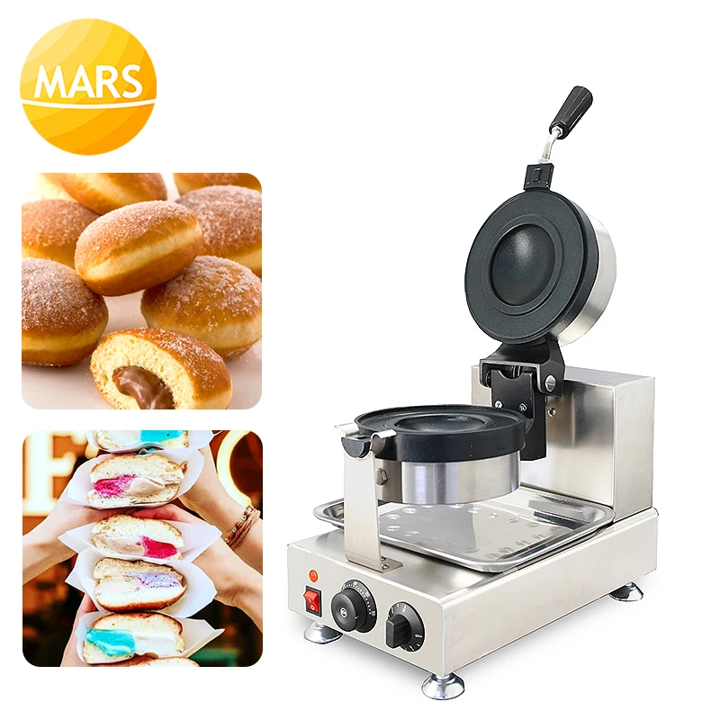 

New Donut Ice Cream Dessert Italy Gelato Panini Press Maker Commercial Krapfen Warmer Machine 220V/110V Burger Press Maker