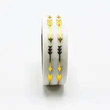 New! Arrow Gold Foil Washi Tape Adhesive Scrapbooking Tools Christmas Party Kawaii Cute Photo Album Decorative Paper Crafts