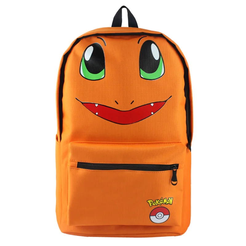 

Less Is More: Anime Pocket Monster Canvas Solid Color Laptop Backpack/Double-Shoulder School Bag: Charmander
