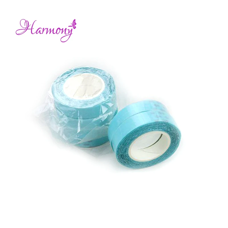 FREE SHIPPING 5 Rolls 1cm*3m Blue Color Super Quality Hair Extension Tape Double Sided Adhesive Tape for PU Skin Weft Tape Hair
