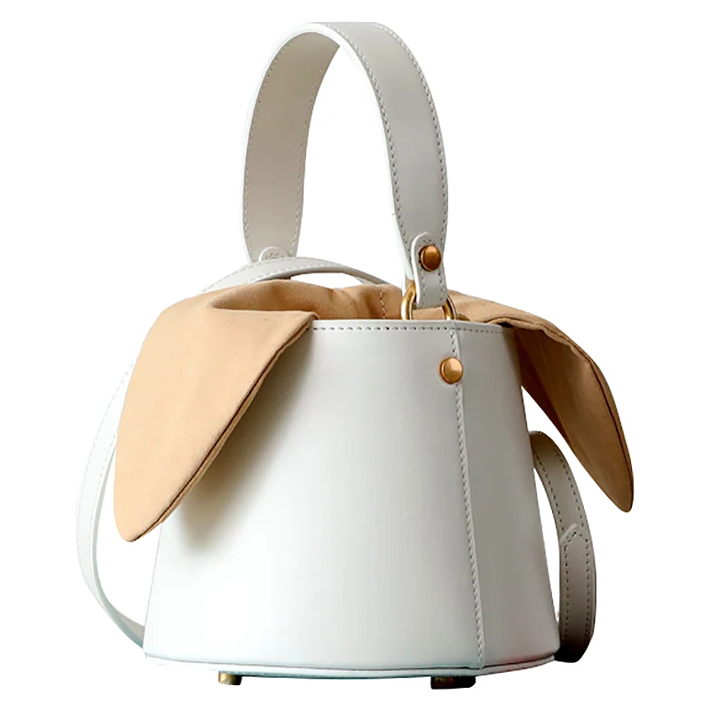 

BEAU-Small Women Leather Bags Bucket Handbags Ladies Shoulder Messenger Bags