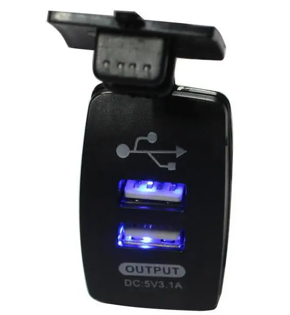 Buy Car Boat USB Charger 5V 3.1A Outlet Power Supply