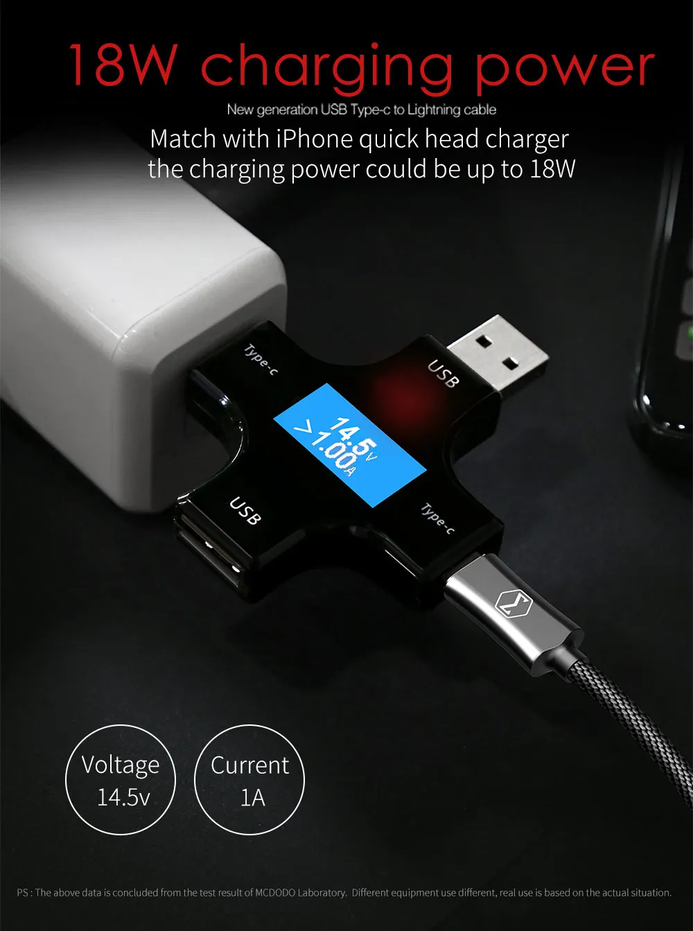 Mcdodo 18 Вт PD Быстрый зарядный кабель для iPhone XS Max XR X 8 Plus iPad type C для Lightning Кабель USB C Macbook зарядный кабель