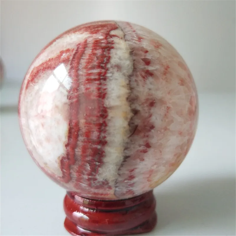 50/55 мм натуральный красный узор ballstone кварцевый хрустальный шар красивые красные узорчатые каменные шарики - Цвет: E4            50-55