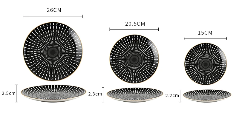 8 или 10 дюймов Высокое качество Геометрическая посуда керамическая обеденная тарелка блюдо фарфоровая десертная тарелка столовая посуда торт фрукты салат тарелка
