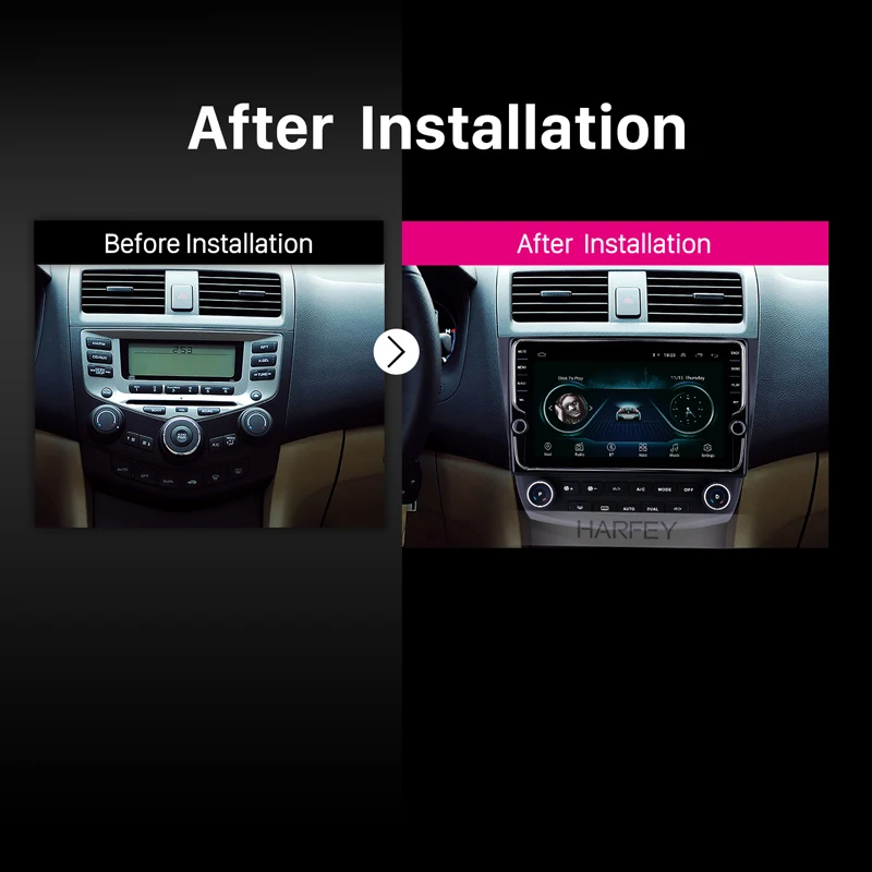 Flash Deal Harfey Android 8.1 10.1 inch HD Touchscreen Car Radio For Honda Accord 7 2003-2007 GPS Bluetooth Head unit car multimedia player 5