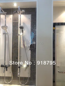 

8" Round Shower head 100% brass with Lifting Rod Handheld shower rotatable Tap OE8866