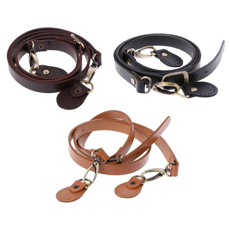 

120CM Adjustable Bag Belt Genuine Leather Bolsa DIY Accessories Replacement for CrossBody Shoulder Bag Straps Handles KZ0277