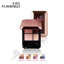 Фламинго 4 цвета минеральная пудра мерцающие тени для век Высокая точность цвета и эффекты палитра теней для век
