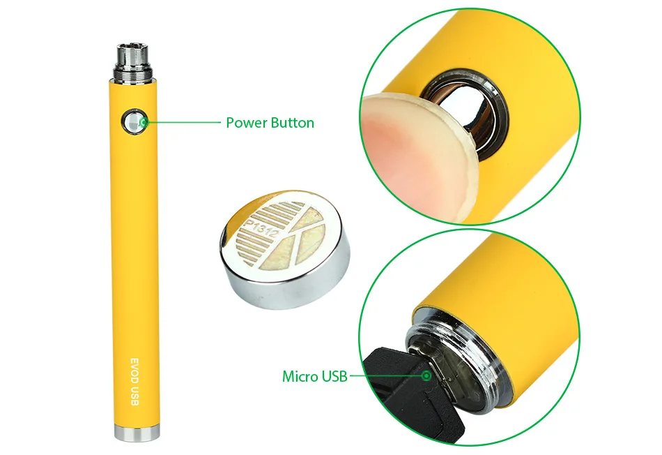 KangerTech EVOD 1000mAh manual USB battery / USB passthrough