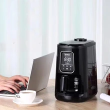 Полностью автоматическая кофеварка, американская кофемашина мощностью 900 Вт, светодиодный сенсорный дисплей, емкость 600 мл, кофемолка