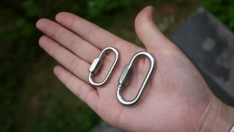 

Oval professional mountaineering buckle quick connection ring 304 stainless steel quick connection ring