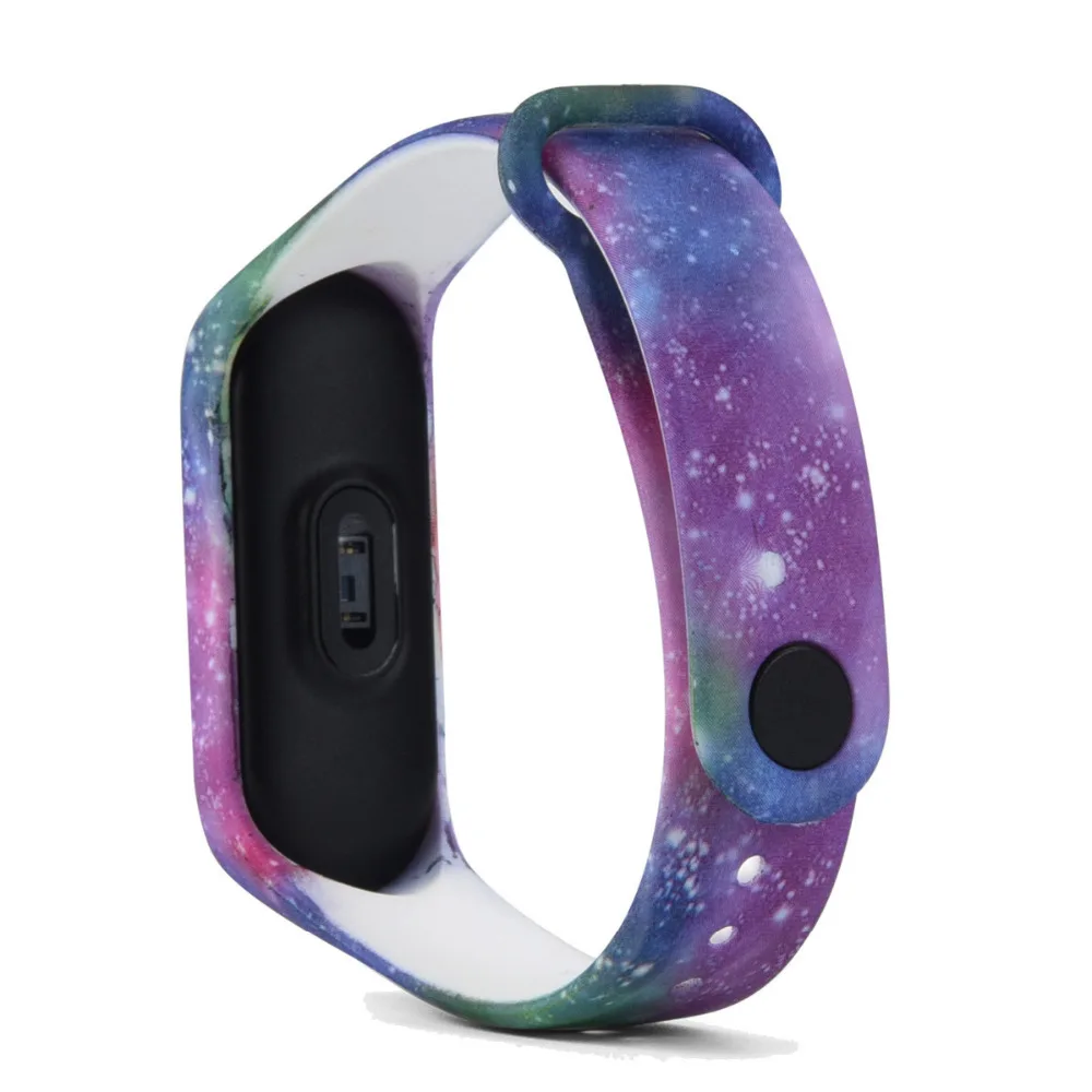 

For Xiao Mi Band 3 Replacement Wristband Wrist Strap Pattern TPU Smart Wrist Watch Strap for XiaoMi Mi Band 33B22