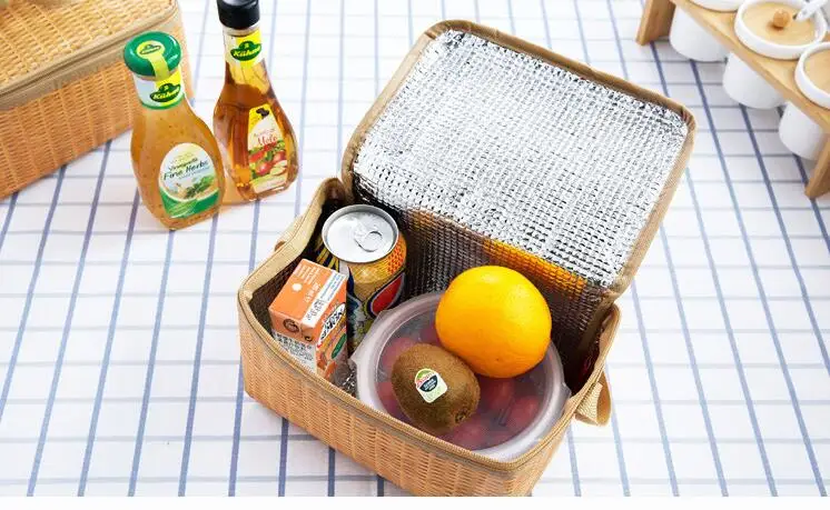 ETya новая изолированная сумка для обеда, Термосумка для женщин и детей, портативная вместительная сумка-холодильник для еды, пикника, Ланч-бокс, сумка для хранения