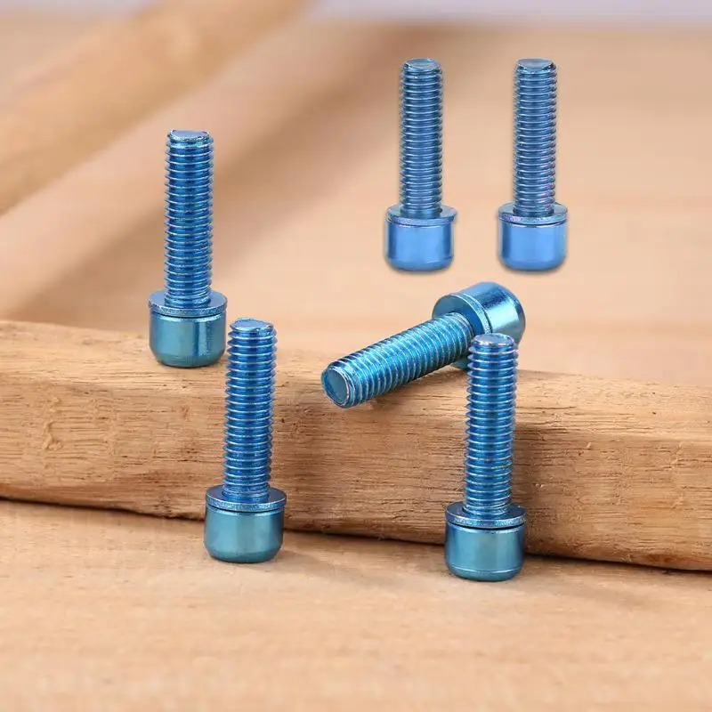 6pcs/12pcs set Bike Water Bottle Cage Screw for MTB Mountain Road Bike High Carbon Steel M5 Hex Bicycle Holder Screws