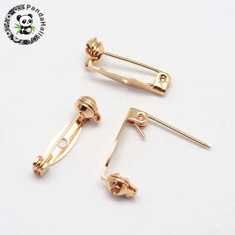 Grade AAA Brass Brooch Findings Back Bar Pins with One Holes Cadmium Free & Nickel Free & Lead