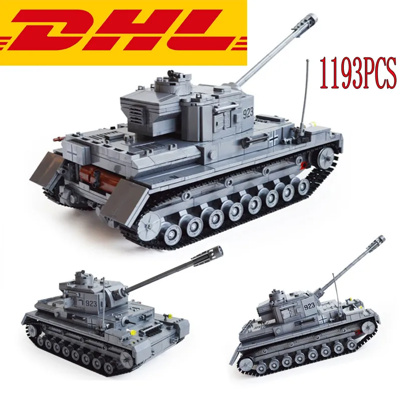 

KAZI 82010 1193Pcs Century Military German Tanks Model Building Kits Minifigure Blocks Brick Tank Toy Gift Compatible With Gift